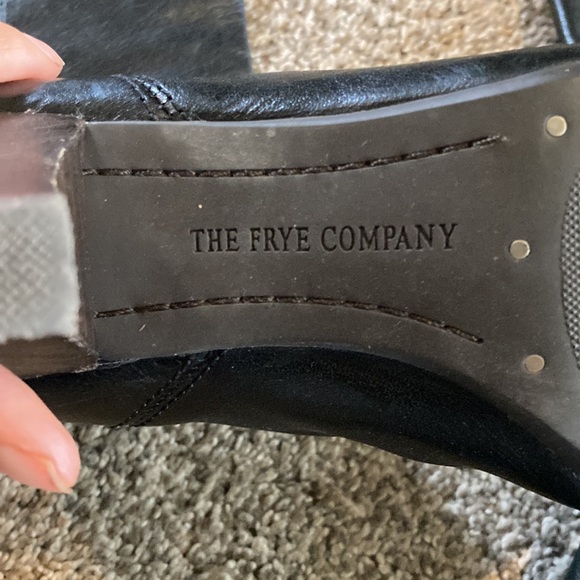 Black Leather Women’s Frye Heeled Boots - Picture 3 of 11